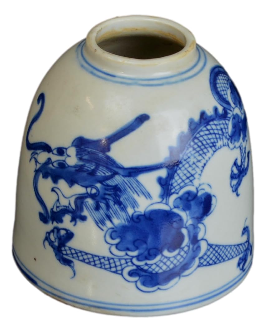 Amazon.com: Festcool 古董風格青花瓷陶瓷蓋罐中國明風格景德鎮中國