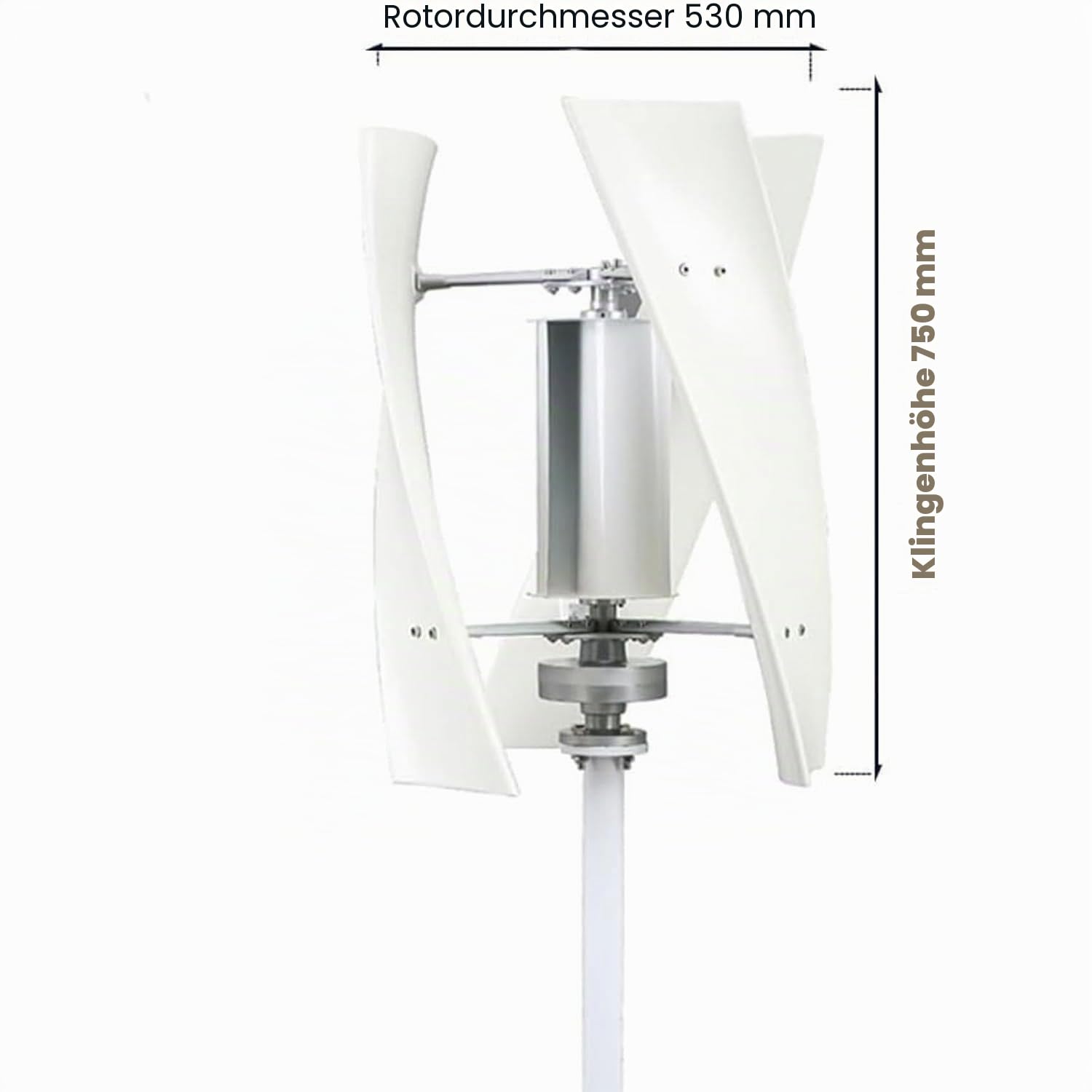3-Blatt Garten Vertikaler Windgenerator 600W 12V 24V 48V Windkraftanlage Magnetische Levitation Windergie Turbinen Generator Spirale kein Lärm Windmühle mit MPPT Laderegle