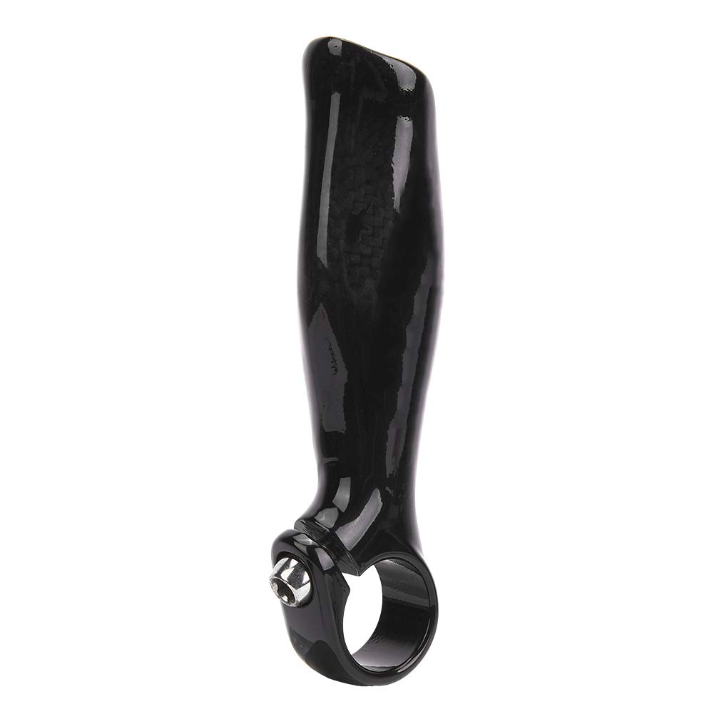 Impugnatura del manubrio in fibra di carbonio, estremità del manubrio per bici da strada e mountain bike, design ergonomico in lega di alluminio con texture antiscivolo per un cont
