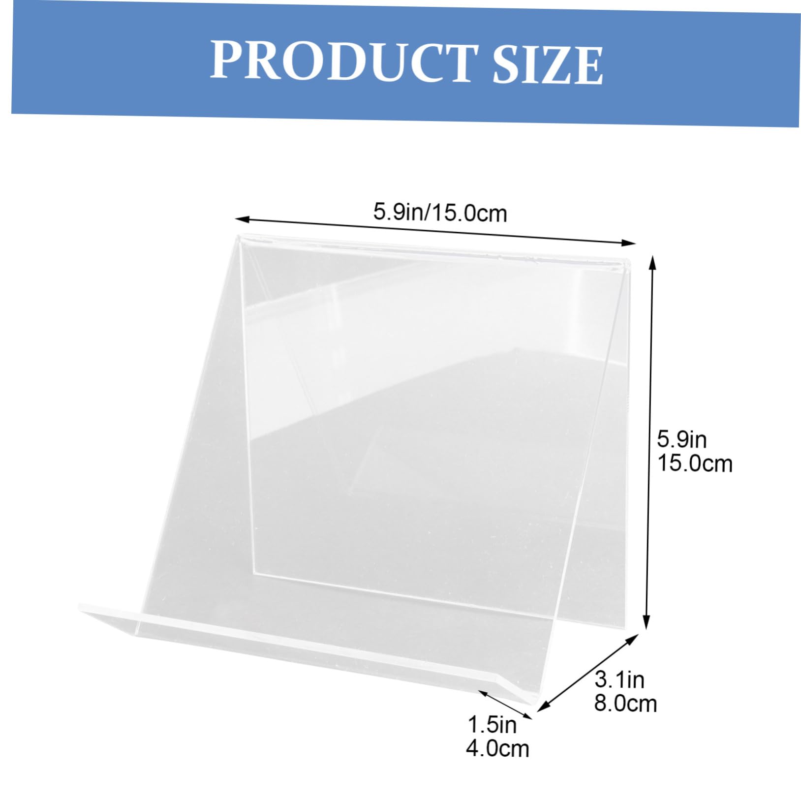 TEHAUX Practical Acrylic Music Album Rack for Vinyl Record Display Transparent Desktop Storage for Albums for Home