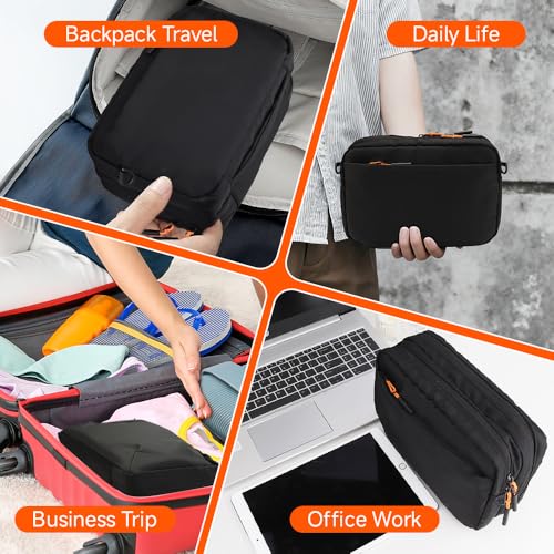 Teskyer Electronic Organizer Tech Pouch, Large, Multi-Layer, Black by Teskyer - Used condition - Image 7