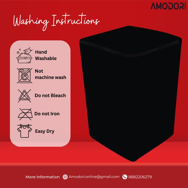 Image of Waterproof Top load washing machine cover Compatible for LG 7 Kg (T70AJMB1Z) Solid Black Print
