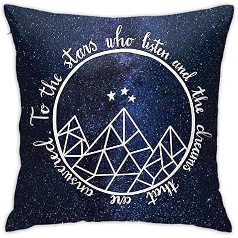 FVLFIL Mabel Acotar - to The Stars Who Listen Square(45cmx45cm) Pillow Home Bed Room Interior Decoration Cover