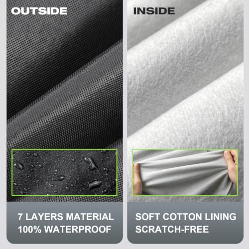 Image of Kaugung Car Cover Custom Fit for Mini Countryman (2010-2026), 7 Layers Waterproof All Weather for Automobiles Full Exterior Cover Rain Sun Snow Protector with Door Zipper. Black