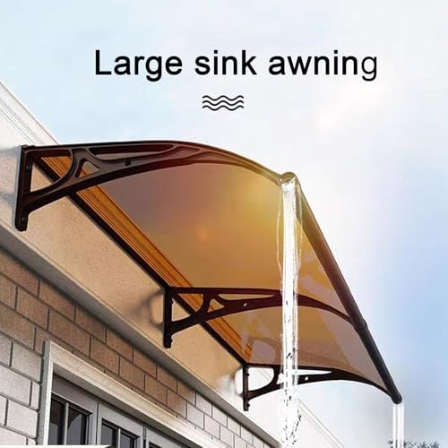 Auvent de porte durable en polycarbonate avec structure aluminium - 3