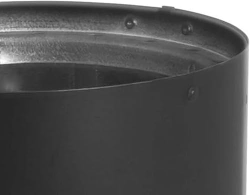 Miniatura 3 de DuraVent DVL 6DVL-AD - Adaptador de conexión superior de estufa de leña de doble pared de acero inoxidable de 6 pulgadas, color negro