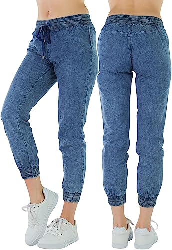 ToBeInStyle Women's Solid Print French Terry Jogger Pants