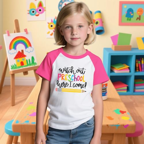 Kids Toddler First Day of Preschool Shirt 4T 5T 6T Boy Girl Pre K Pencil T-Shirt Back to School Tee2