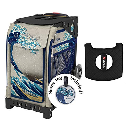 Z?CA INC Zuca Sport Bag - Great Wave with Gift Black/Pink Seat Cover (Black Frames)