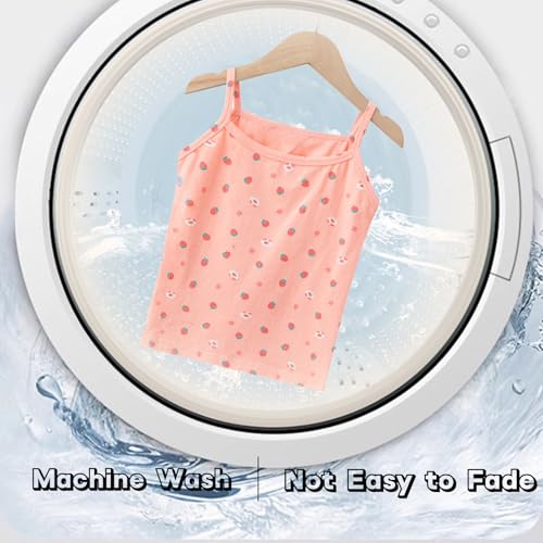 2-10 Years Little Girls Camisole Soft Tagless Cami Kids Breathable Undershirts Cotton Tank Top 5 Pack4