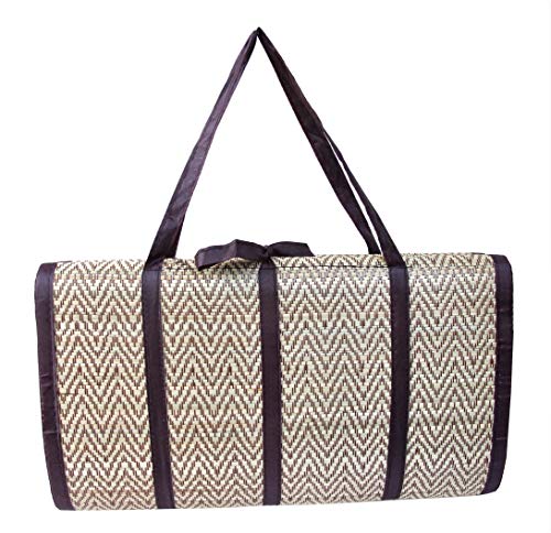 Handmade Woven Thai Beach Mat - Straw Ground Mat...