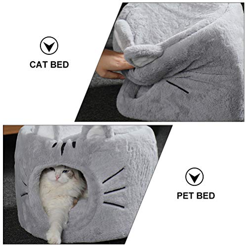 Ninho de pelúcia para animais de estimação Gato cilíndrico com tudo incluído Ninho de gato dobrável