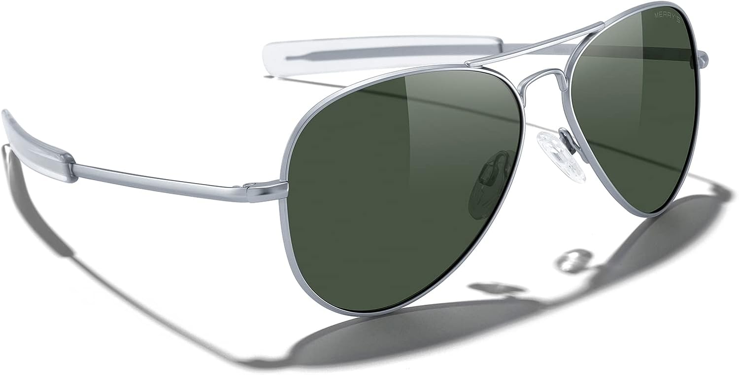 MERRY'S Classic Aviator Military Polarized Sunglasses for Men or Women S8562 - Image 5