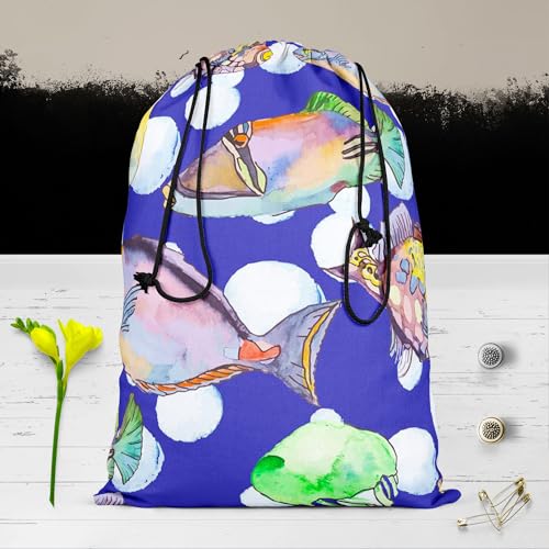 Image of ArtzFolio Tropical Sea D2 | Reusable Sack Bag | Bag for Gym, Storage, Vegetable & Travel