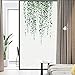 J4U Privacy Window Film Frosted Green Grass Plant Decorative Window Sticker No Glue Static Window Cling Window Decals for Home 23.6