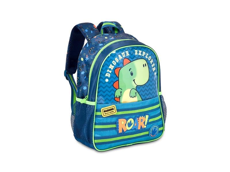Mochila Escolar Creche Infantil Dinossauro Verde Clio Roar