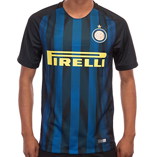 Temporada del Inter de Milán Mauro Icardi Miranda Stevan Jovetic casa fútbol Jersey en Azul, European Soccer League, Hogar, Hombre, Color Azul, tamaño Small