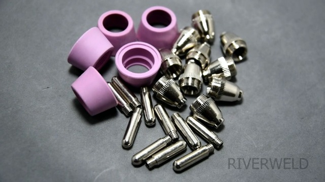 Kit Ricambi Elettrodo E Ugello Per Taglio Plasma RIVERWELD - 12 Pezzi, 60 AMP, Per Torce SG-55 AG-60 WSD-60 - 6