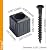 Myard Classic Square Baluster Line Level Connectors 50-Pack with Screws for Deck Handrail Railing Fencing