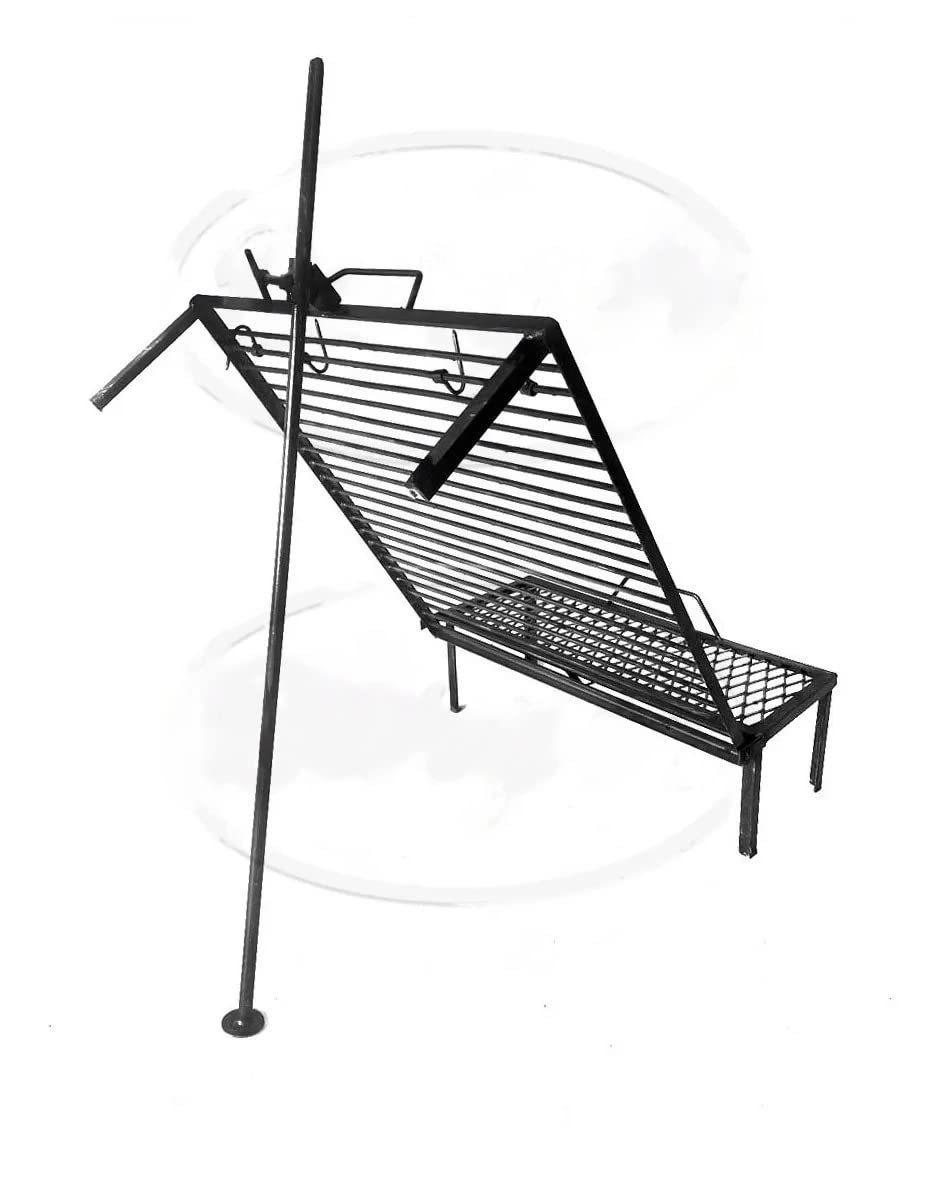 Griglia Argentina Premium - Ferro Argentina Grill - BBQ Parrilla Asador- Griglia con palo incorporato (81,3 x 50,8 cm)