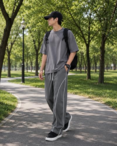 Image of NETCLICK Men's Polyester Straight Fit Trackpant | Lightweight, Sports Lower, Gym, Running, Casual Wear