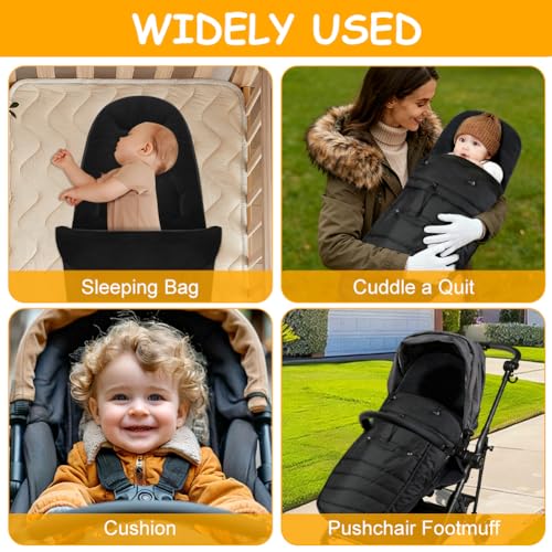 Chancelière pour poussette et sac de couchage bébé hiver chaud universel