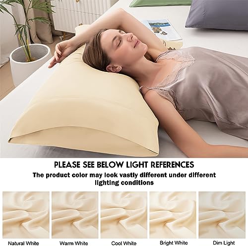 Pillowcases Queen Size 2 Pack, Cooling Viscose from Bamboo Pillow Cases with Envelope Closure, Cool & Breathable Pillow Cover for Hot Sleepers and Night Sweats, 20" x 30" by JamRest - Image 6