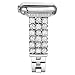 For Apple Watch Band Series 1 Series 2 Series 3, HandyGear Handmade Classy Bling Crystal Rhinestone Diamonds Bracelet Strap Replacement Bands for iWatch Apple Watch (38mm BD Silver)