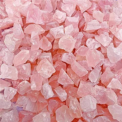 Różowy kwarc surowy szorstki kamień kawałek skała naturalna róża kamień szlachetny do uzdrawiania medytacji Reiki korekta Vastu i dekoracja domu (1 kg) -B0CP7Y6F-01