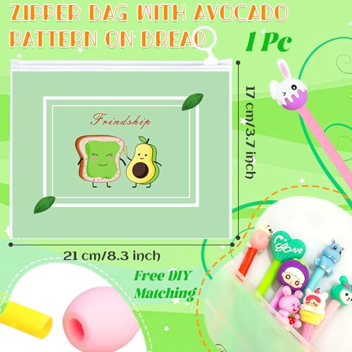 30 bolígrafos de gel negro con diseños kawaii y estuche miniatura 3