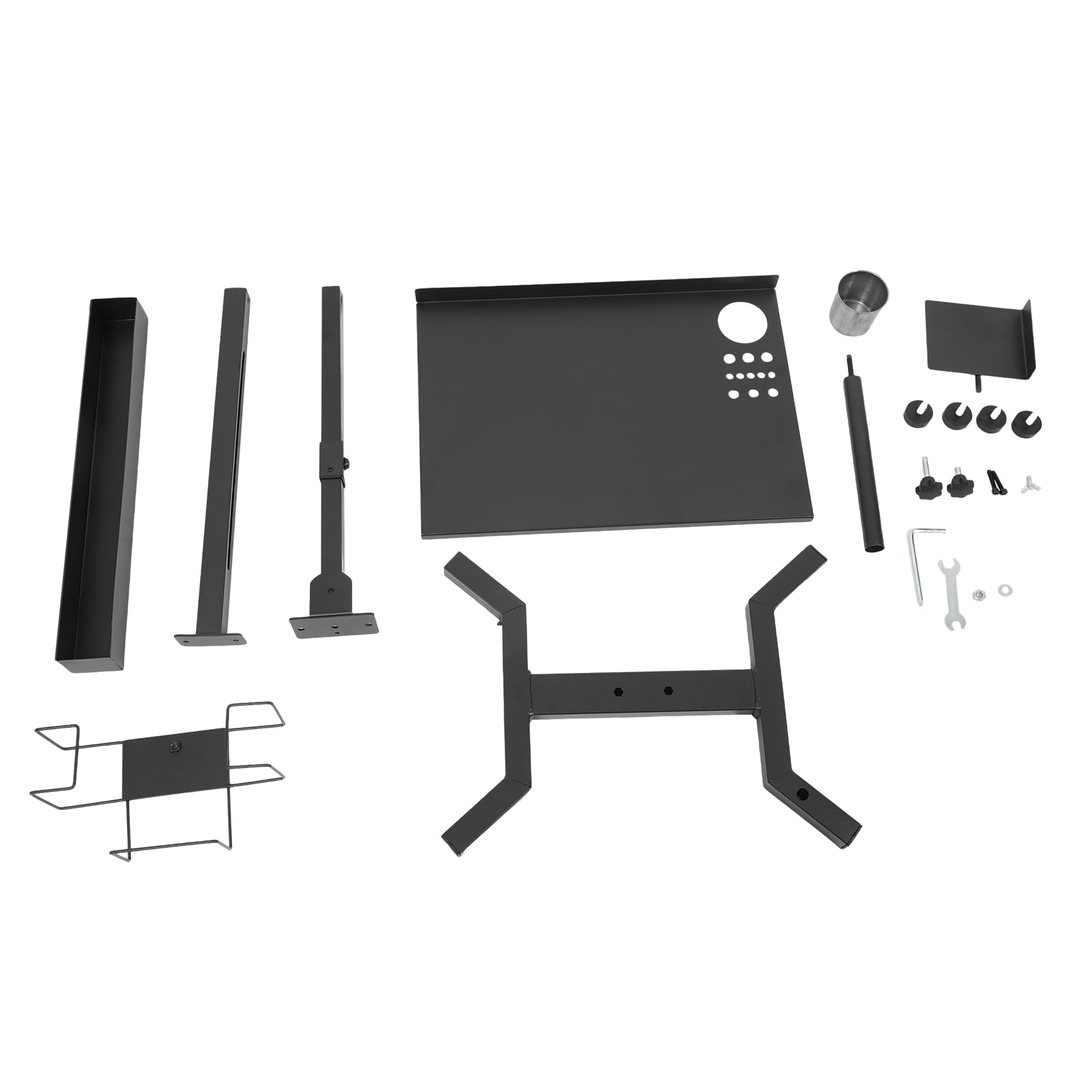 Plateau de tatouage réglable avec rangement multifonction, table de salon, station de travail antidérapante pour tatouage et spa