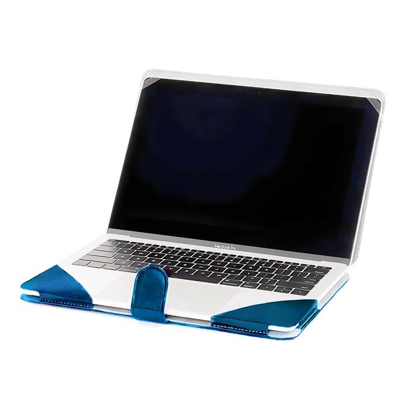 Image of Flausen Original PU Leather Case Cover Compatible for Laptop (HP Pavilion 14 12th Gen, 14-dv, Navy Blue)