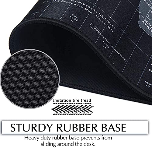 INOVERA-World-Map-Extended-Anti-Slip-Rubber-Gaming-Stitched-Mouse-Pad-Desk-Mat-for-Computer-Laptop-Black-900L-x-400B-x-2H-mm