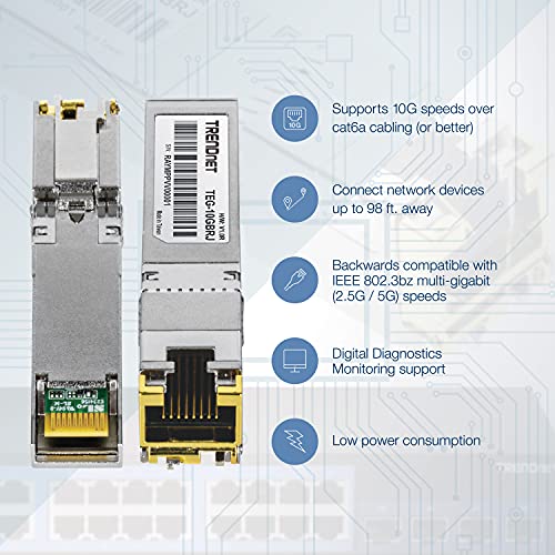 Módulo SFP+ de cobre con conexión enchufable en caliente de 10 G 7