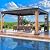 YOLENY 12'x14' Hardtop Gazebo, Galvanized Steel Top with Wood Grain Aluminum Frame, Permanent Metal Pavilion with Three-Layer Storage Shelves for Patio, Backyard, Deck and Lawns