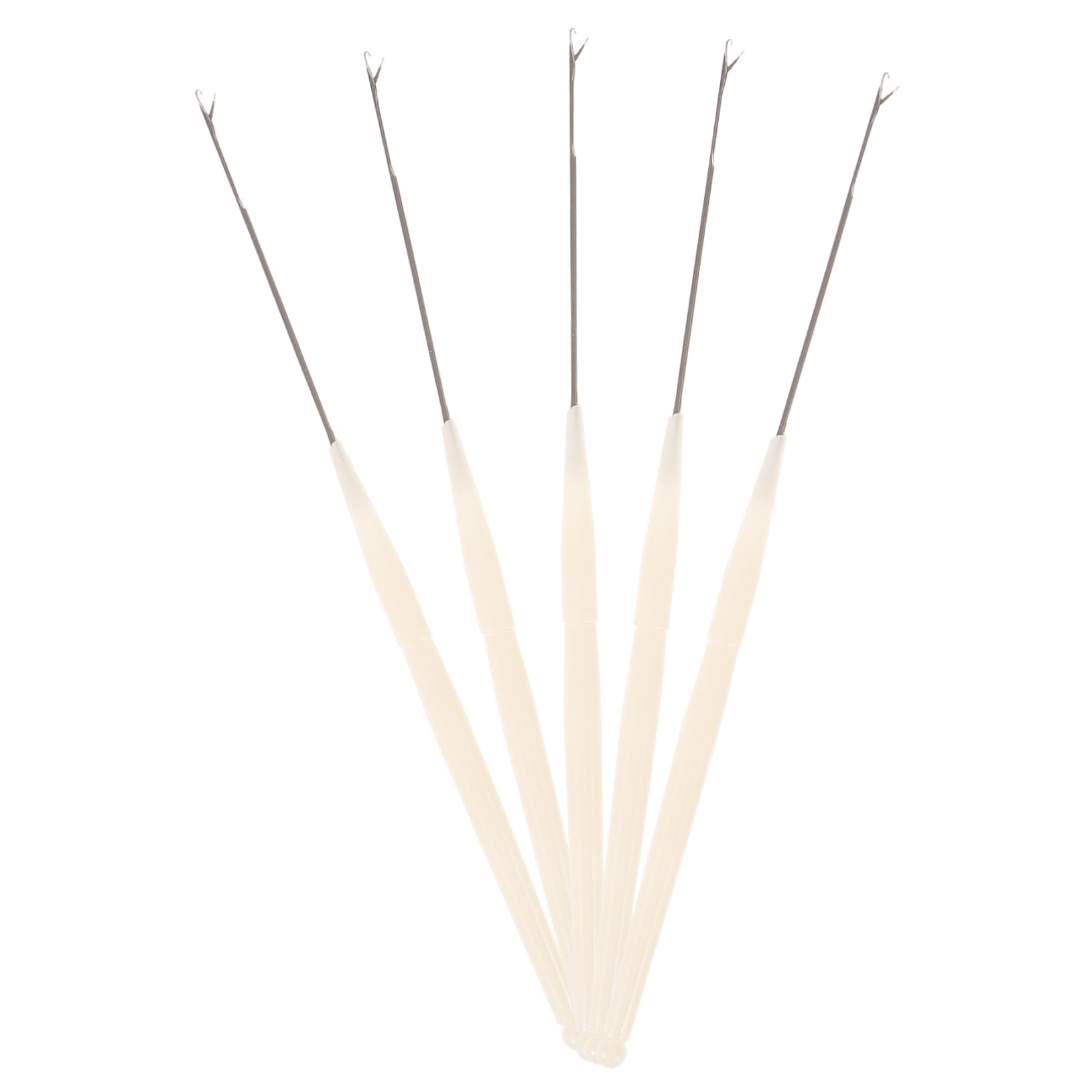 ARTIBETTER 5 Pack Beading Needles Bead Threader Small Crochet Needles for Jewelry Making DIY Beading Tools Stringing Beads Chain Tool Plastic Handle Easy to Use for DIY Projects