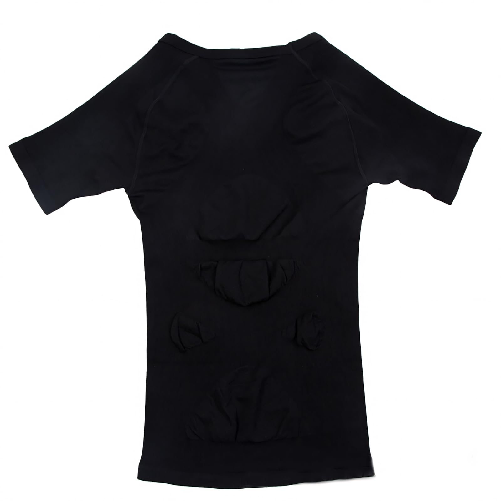 TopTie 3er Pack Nahtlose Kompression V-Ausschnitt Kurzarm T-Shirt Herren Shapewear Unterhemd - Weiß - L