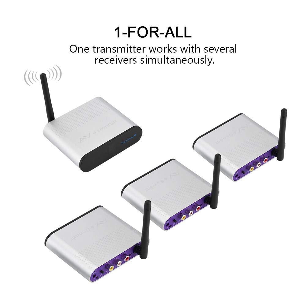 Émetteur AV sans Fil 5,8GHz 300m 8 Groupes Émetteur et Récepteur Audio/Vidéo