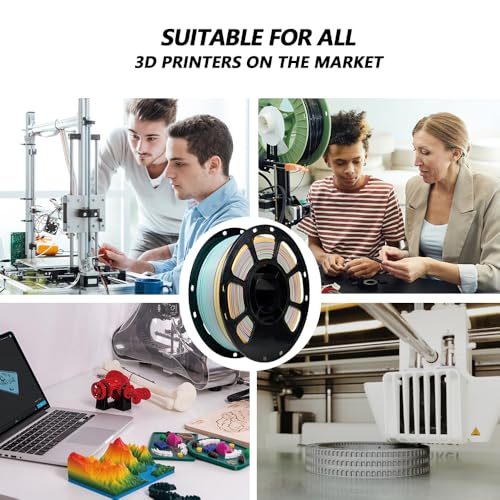 Image of iBOSS Matte PLA+ 3D Printer Filament 1.75mm, Matt Surface & Low Warping Filament 1kg Spool (2.2 lbs), Accuracy + /- 0.02 mm, Fit Most FDM Printers (Matte Marshmallow Rainbow)