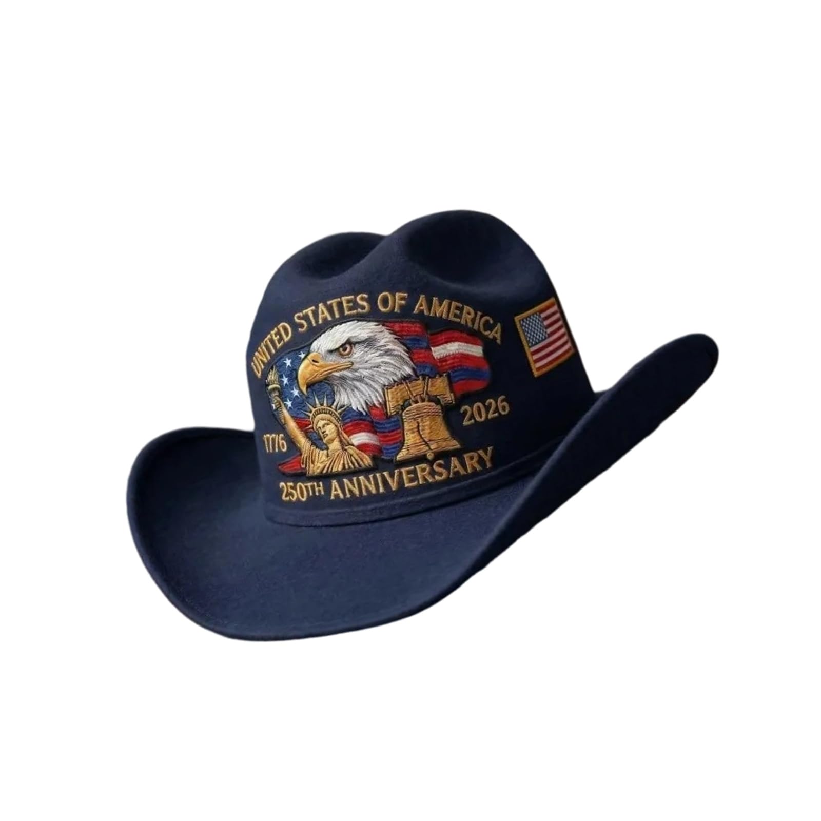 NVOQILIN 250th Americans Independence Day Commemorative Hat Stylish Party Accessory for Festivals and Outdoor Event Independence Day Cowhand Hat