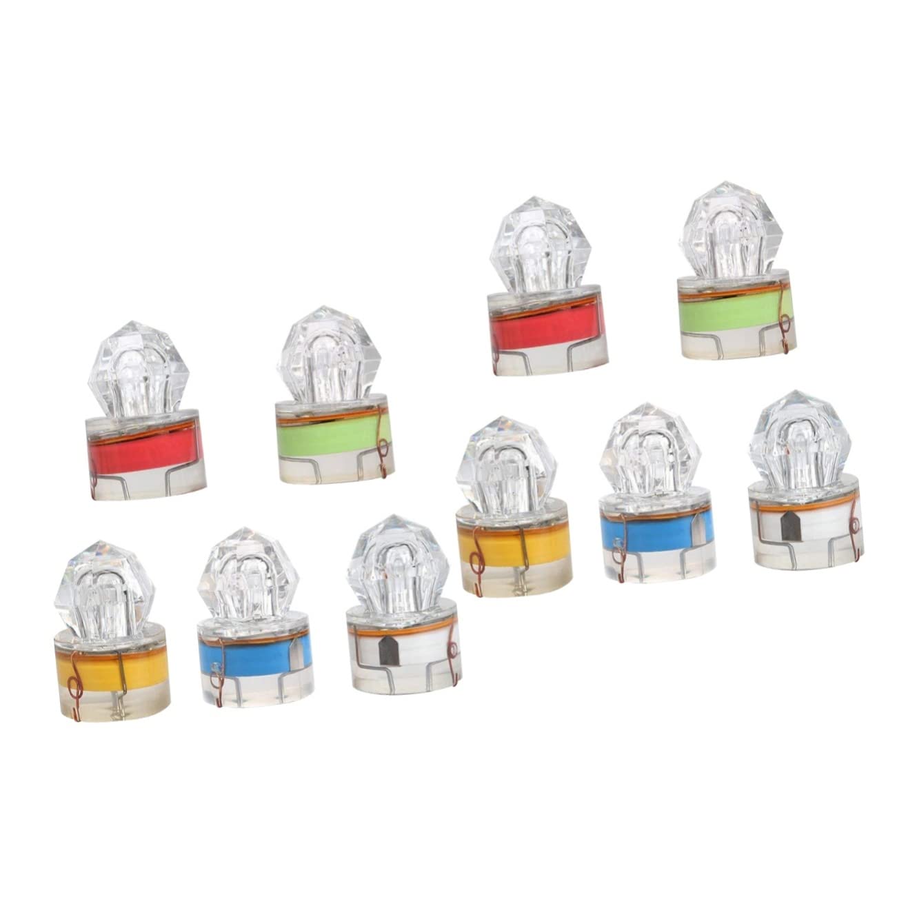 balacoo 2sets Fishing Light Underwater Led Lights Night Fishing Lamp for Fish Lure Waterproof 5pcs*2