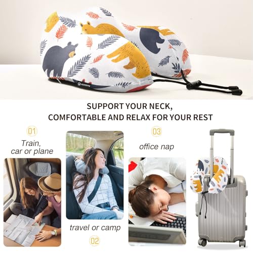 Almohada de viaje de espuma viscoelástica tamaño único miniatura 4