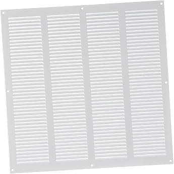 400 x 400 mm Ventilation Grille - White Exhaust Air Grille with Insect Protection Exhaust Air Supply Air Metal Grille