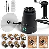 Rechargeable Patented Cold Smoking Gun – 0 Oil Smoke Contact & Prevents Tar Clogging, Type-C/Battery, Handheld Smoke Infuser for Cocktails Meat Cheese & Weed, Ideal Gift for Men (Butane not included)