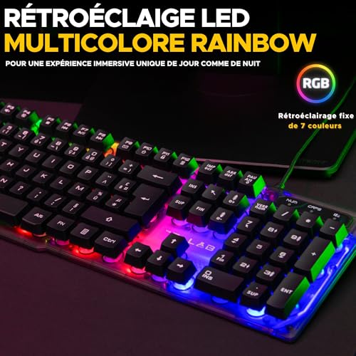 Teclado gaming con cable USB The G-Lab anti-ghosting para jugar sin fallos en PC 3