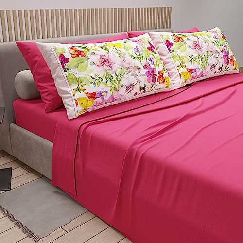 PETTI Artigiani Italiani, Double Bed Sheets in Cotton with Pillowcases in Digital Print - Image 2