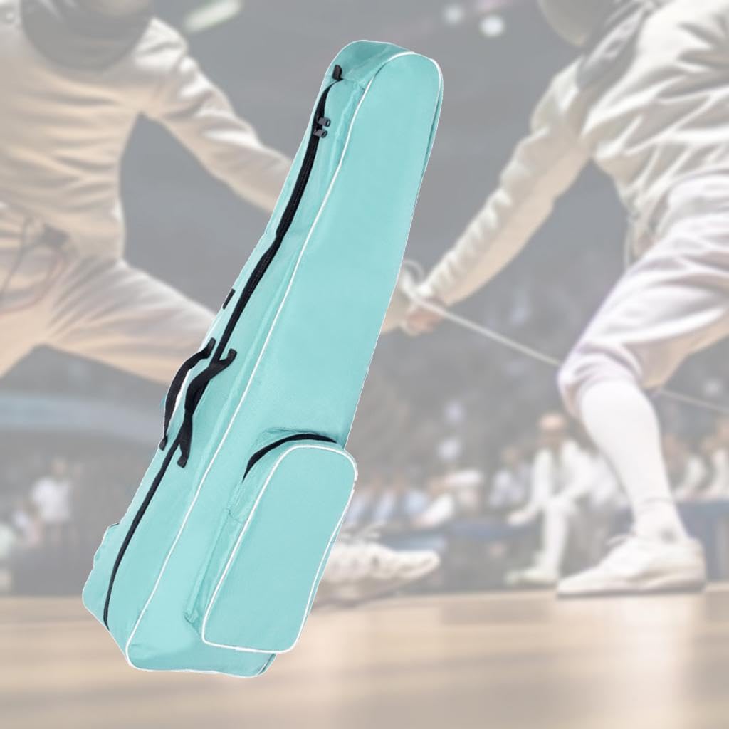 Zaino da Scherma, Borsa Porta Attrezzatura da Scherma, Borsa a Mano in Tessuto Oxford con Spallacci Regolabili, Struttura Leggera per Schermidori di T, Lago Blu