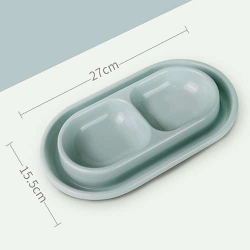 Miniatura 3 de Baoblaze Juego de cuencos de comida y agua para gatos en el exterior, fácil de limpiar, doble tazón de comida para mascotas, juego de cuencos para