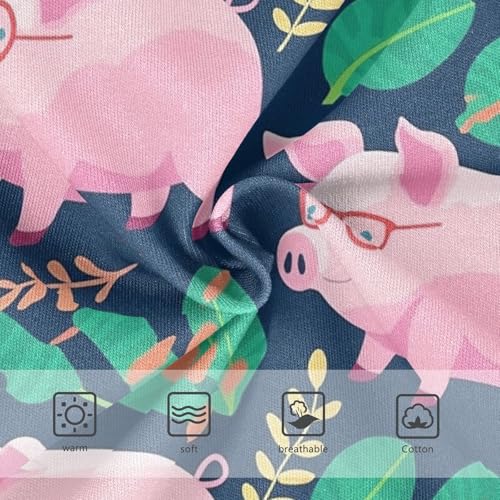 Wusikd Cartoon Pigs Girls' Underwear Cotton Pink Girls Briefs Soft Toddler Underwear 2T3