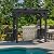 Backyard Discovery Rockport 8' x 6' Galvanized Steel BBQ Grill Gazebo Pavilion with Hardtop Steel Roof, Bar Tops, Powerport, Snow Load Support, Wind Resistance, Cook Station for Outdoor Patio or Deck
